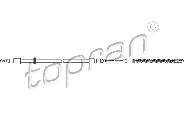 Žica ručne kočnice Opel Tigra 94-00, natrag, lijevo, 1373/737 mm